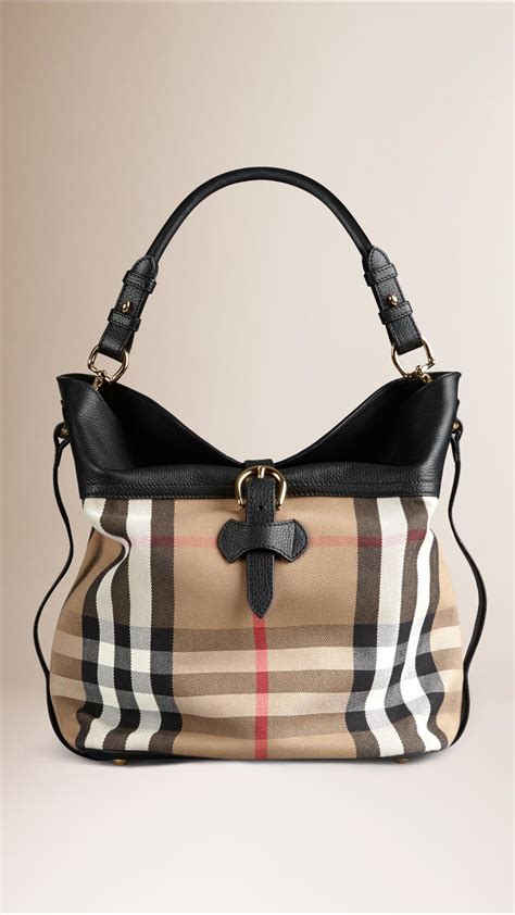 burberry check hobo bag|Burberry shoulder bag outlet.